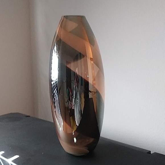 Authentic Gold Glass 20" Decor Vase. - Picture 2 of 4